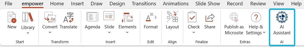 Group AI in PowerPoint