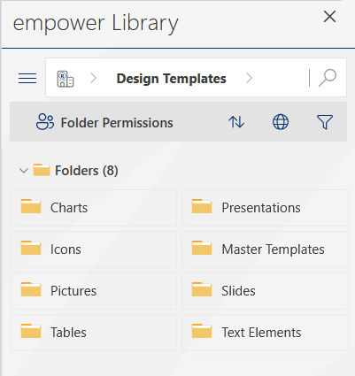 Section Design Templates with Element Folders
