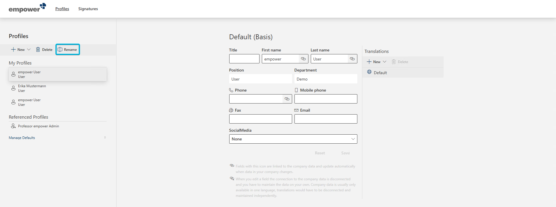Button Rename