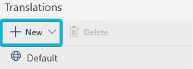 Button New for Translations