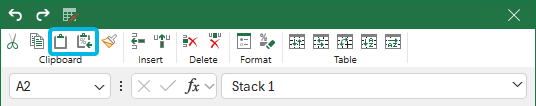 Pasting Options