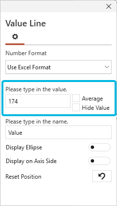 Value Settings for Value Line