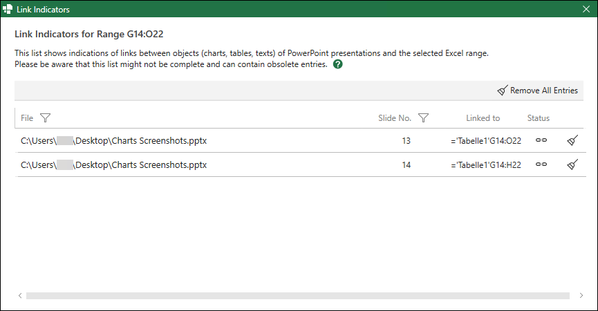 Excel Link Overview
