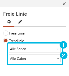 Referenz für Trendlinie definieren