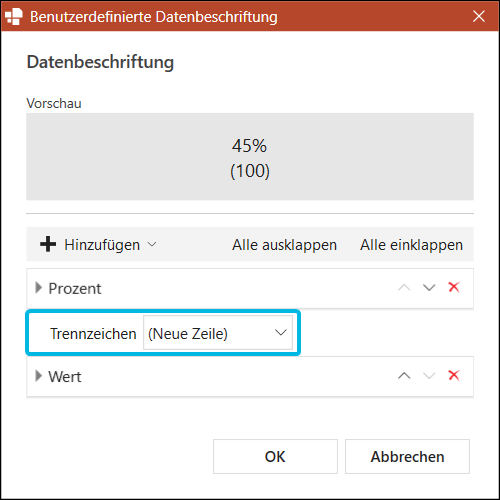 Trennzeichen definieren