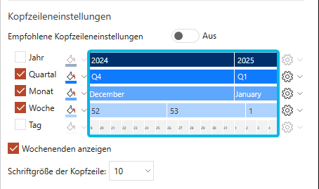 Kopfzeilenvorschau