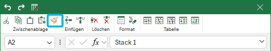 Button Format übertragen