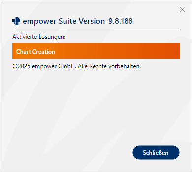 Dialogfenster Über empower