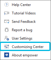 Option Customizing Center