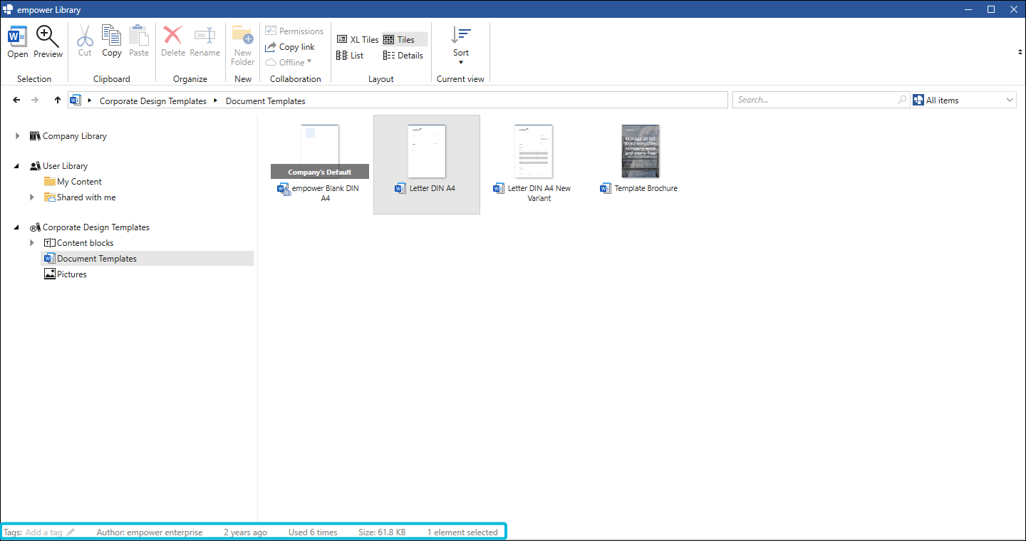 Metadata Display