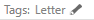 Tag Letter