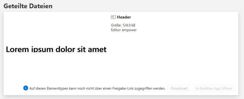 Hinweis im Browser