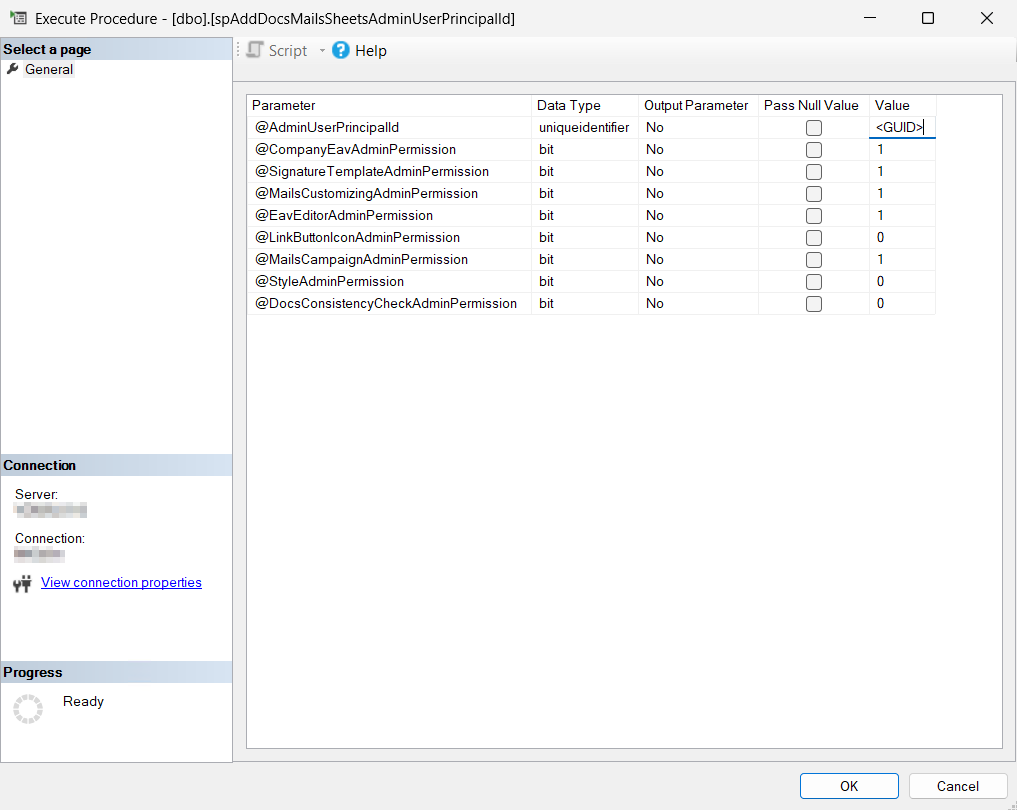 Stored Procedure für Admin-Berechtigungen in Word und Outlook ausfüllen
