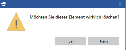 Dialogfenster zum Löschvorgang