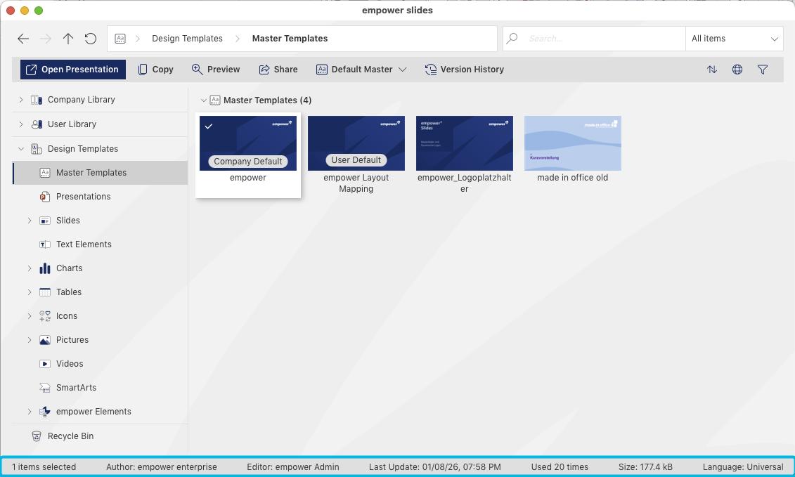 Metadata Display