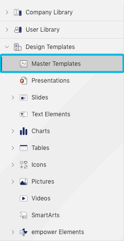 Section Master Templates