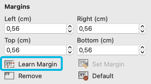 Button Learn Margin