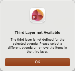 Dialog Box for Third Level