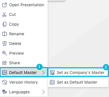 Option Set as Company's Master