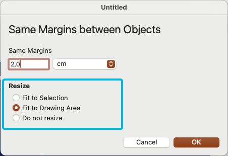 Options for Same Margins
