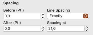 Section Spacing