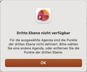 Dialogfenster für dritte Ebene