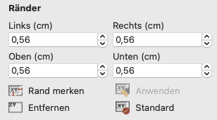 Bereich Ränder