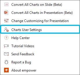 Option Charts User Settings