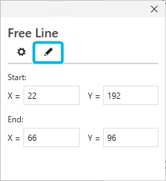 Define Start And End Point for Free Line
