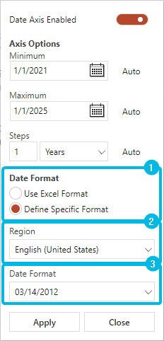 Use Custom Date Settings