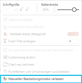 Option Manuellen Bearbeitungsmodus verlassen