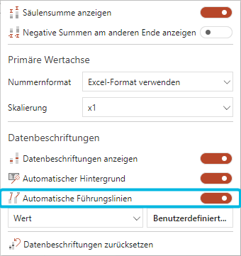 Option Automatische Führungslinien