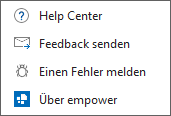 Hilfe-Optionen
