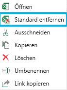 Option Standard entfernen