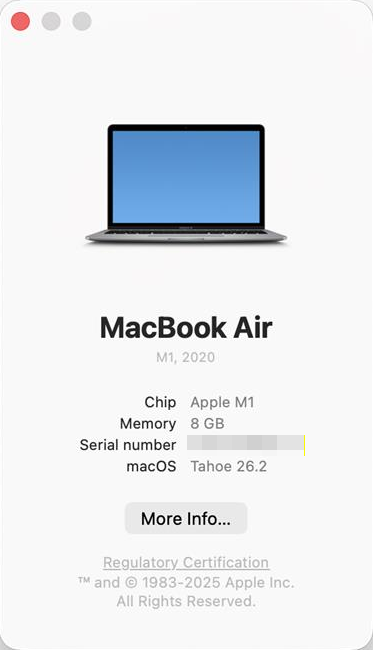 macOS Version Information