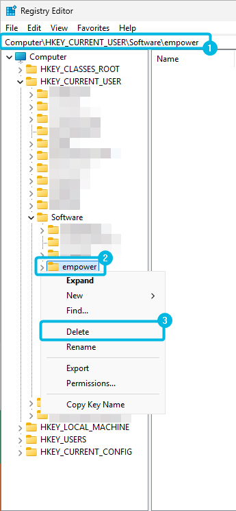 Remove Registry Entries