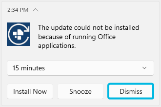 Button Dismiss