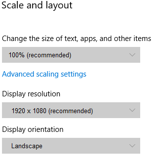 Use Recommended Settings