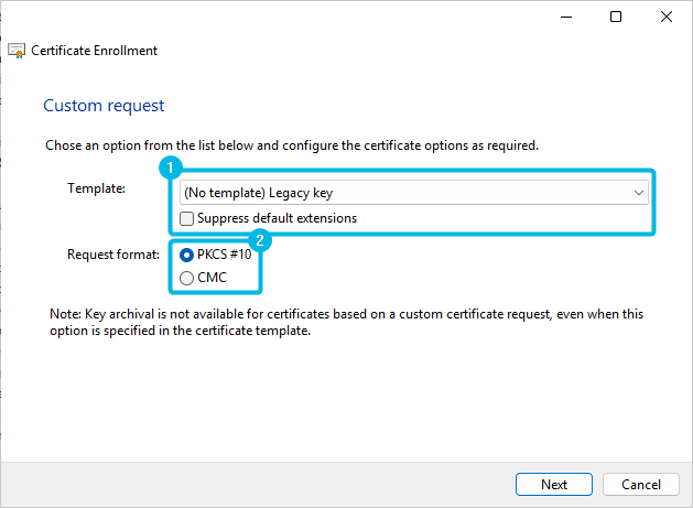 Options for Custom Request
