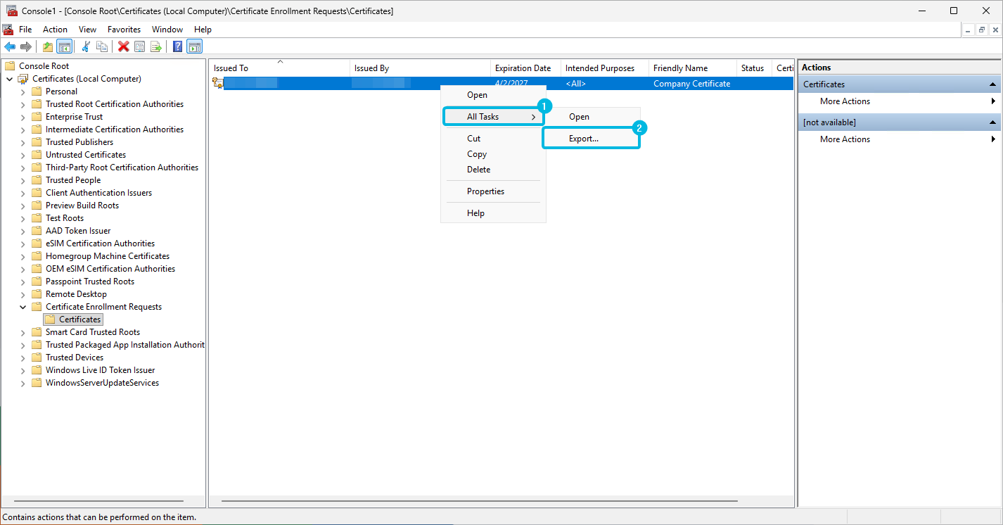 Option Export