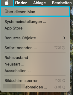 Option Über diesen Mac