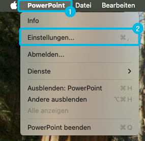 Option Einstellungen
