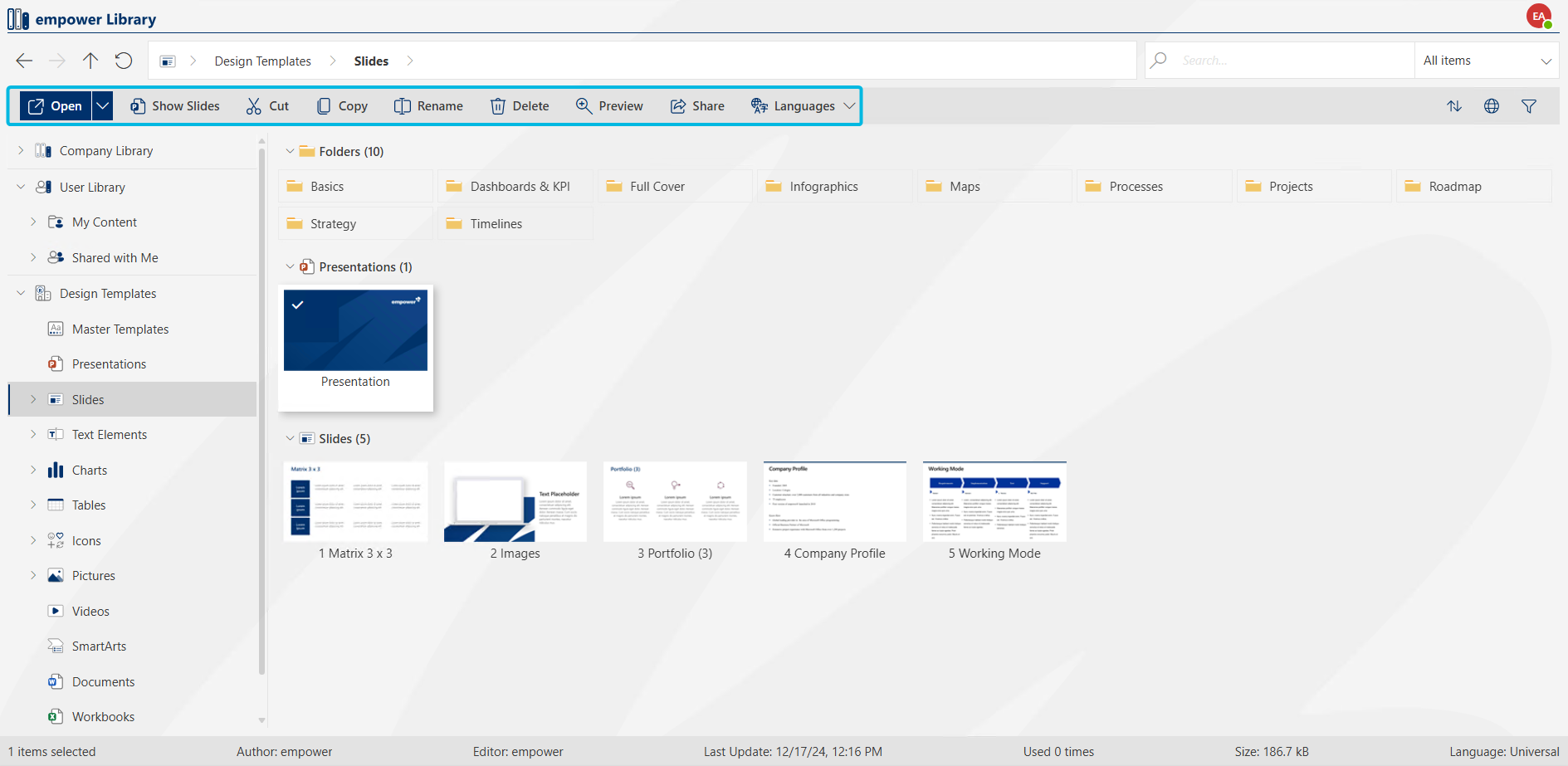 Navigation Bar in Web App