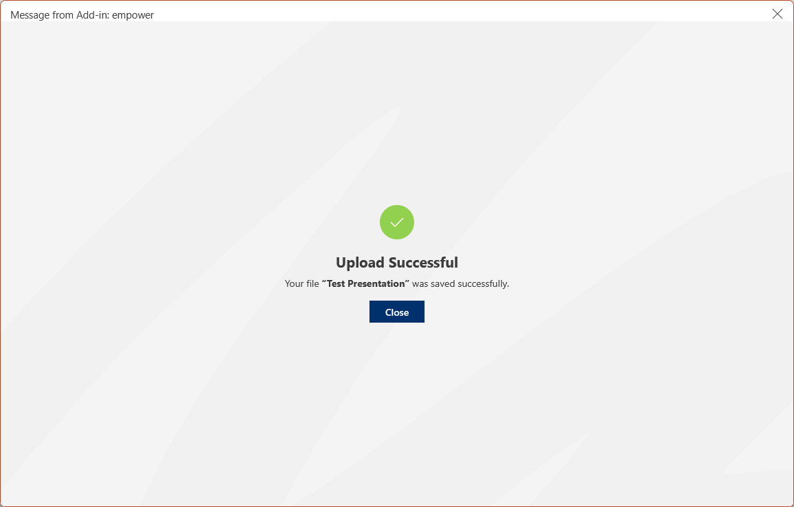 Successful Upload