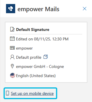 Button Set up on mobile device