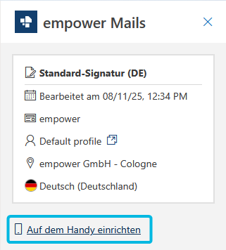 Button Auf dem Handy einrichten