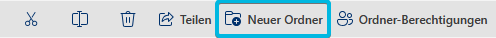 Button Neuer Ordner in der Navigationsleiste