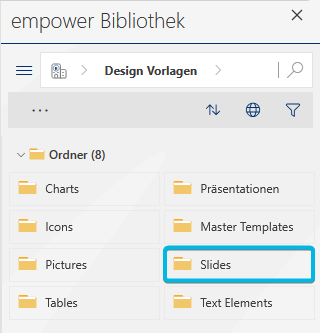 Ordner Slides im Bereich Design Vorlagen
