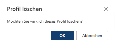 Dialogfenster für den Löschvorgang
