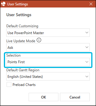 Selection Settings